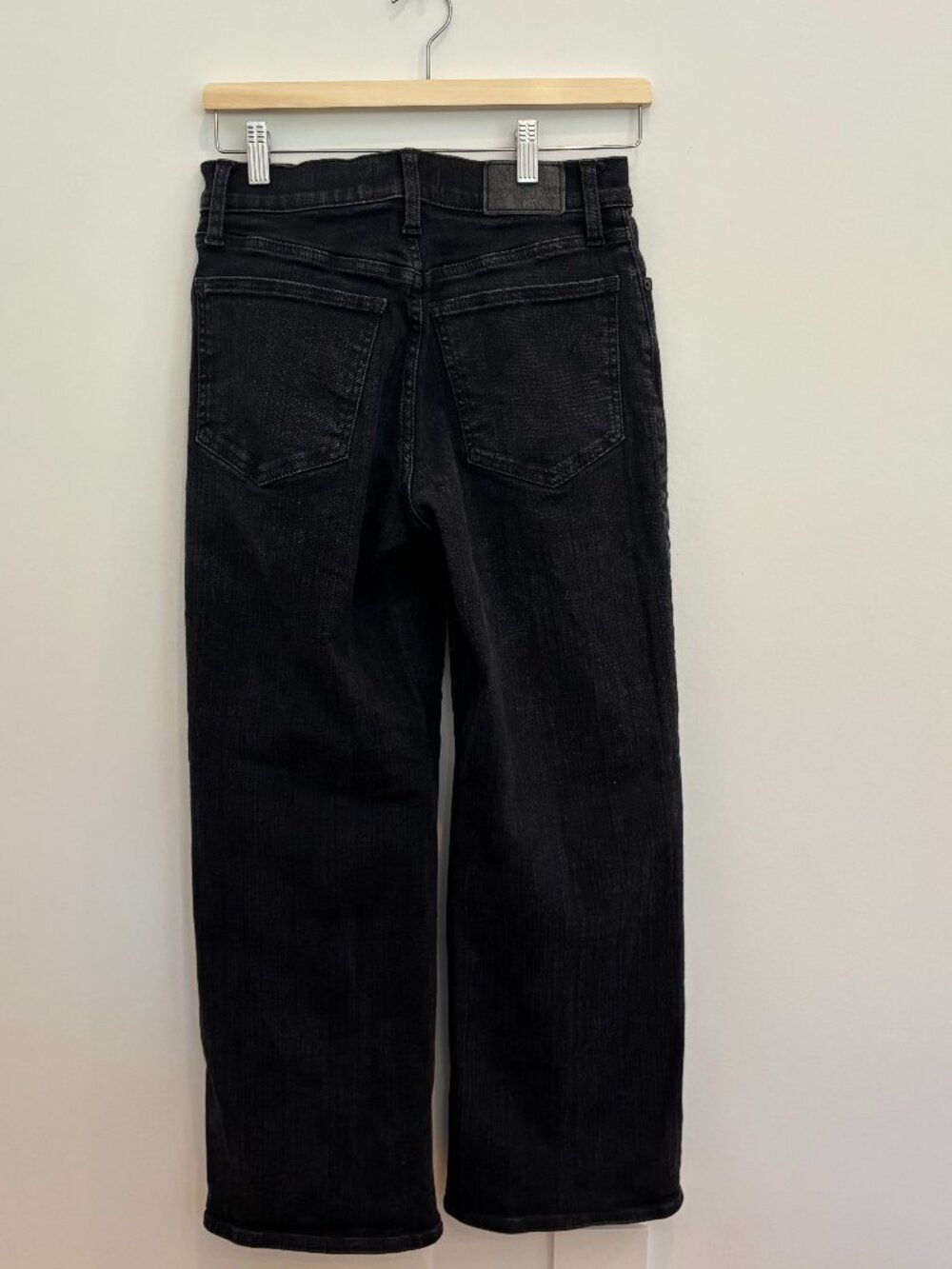Madewell The Petite Perfect Vintage Wide-Leg Jean in black rinse- 27P - Picture 7 of 8